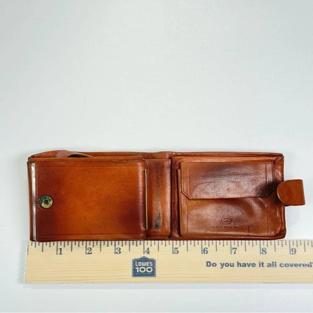 Justin Boots Tan Embossed Leather Card Holder